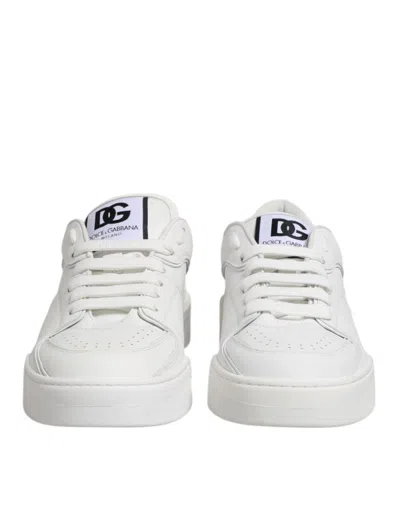 Pre-owned Dolce & Gabbana White Miami Leather Low Top Sneakers Men's Shoes ()