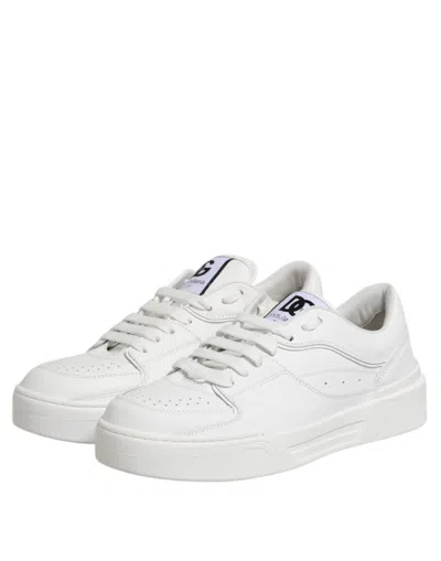 Pre-owned Dolce & Gabbana White Miami Leather Low Top Sneakers Men's Shoes ()