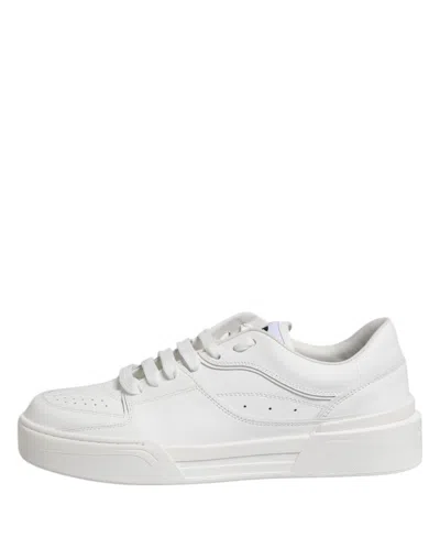 Pre-owned Dolce & Gabbana White Miami Leather Low Top Sneakers Men's Shoes ()