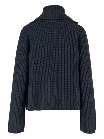 Allude Wool And Cashmere Zip-up Sweater In Gray