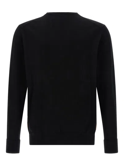 Ballantyne Argyle Pattern Sweater Sweaters And Cardigans Black In Black