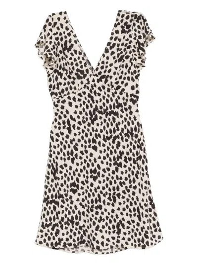 Rails Gigi Spot Print Minidress In Brown