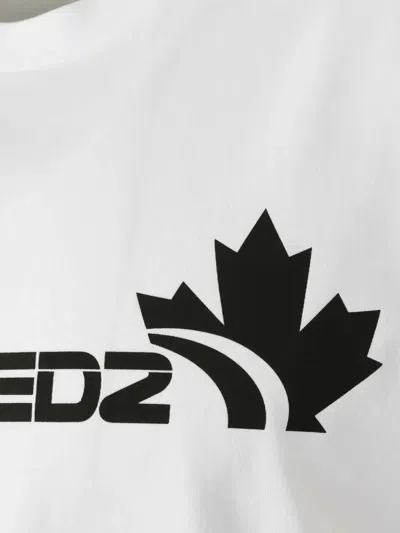 Dsquared2 Soft Cotton Crew Neck Short Sleeve T-shirt In White