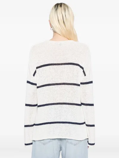 Rails Evangeline Stripe Sweater In Navy White In White
