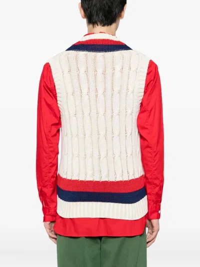 Masu Decayed School Knitted Vest In Red