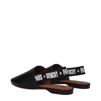 Givenchy Black Leather Women's Slides In Black