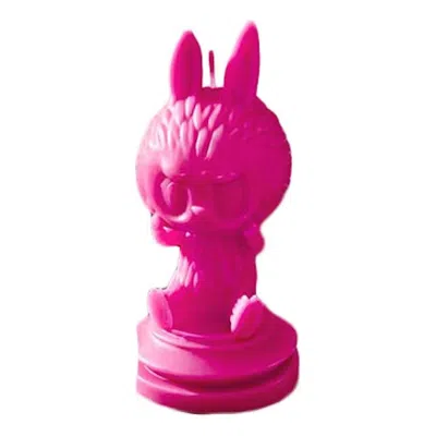 Pop Mart The Monsters Labubu Let's Checkmate Scented Candle 'bishop' In Pink