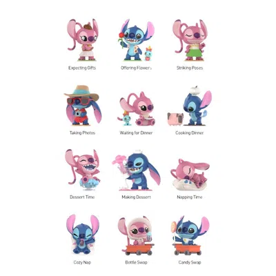 Pop Mart Disney Stitch On A Date Figuress Sealed Case (12 Blind Boxes) In Multi