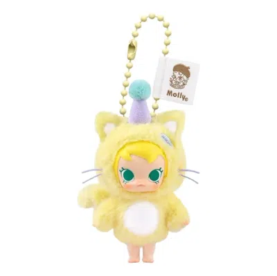 Pop Mart Baby Molly Pocket Friends Vinyl Plush Pendant 'enjoy The Sunshine' In Yellow