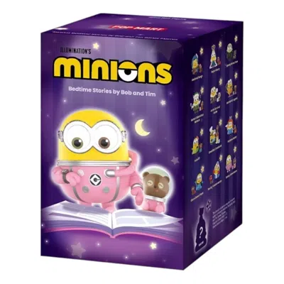 Pop Mart Minions Bedtime Stories By Bob And Tim Figures Sealed Case (1 Blind Box) In Purple