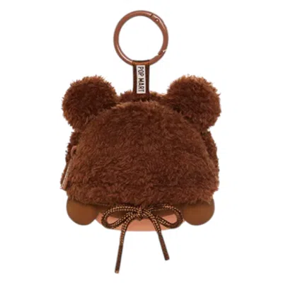Pop Mart Crybaby Crying Again Vinyl Face Plush Earphone Case 'love Makes Us Cry' In Brown
