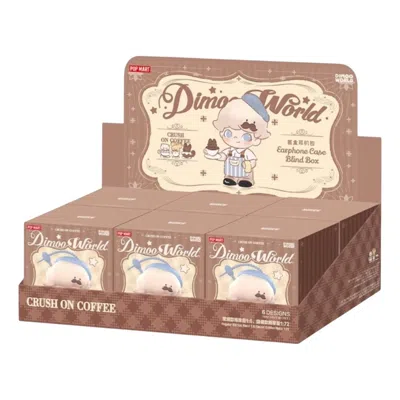 Pop Mart Dimoo Crush On Coffee Earphone Case Sealed Case (6 Blind Boxes) In Multi