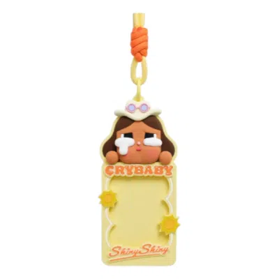 Pop Mart Crybaby Shiny Shiny Card Holder 'shiny Cowboy' In Yellow