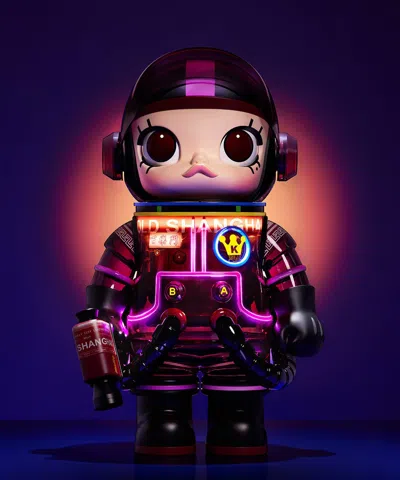 Pop Mart Mega Space Molly Old Shanghai Paramount 400% Shanghai Limited Edition In Black