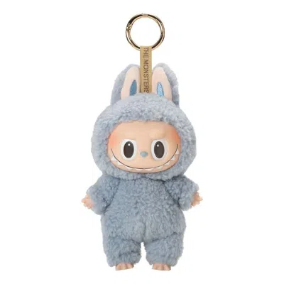 Pop Mart The Monsters Labubu Tasty Macarons Pendant 'sea Salt Cocount' In Gray