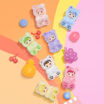 Pop Mart Hacipupu Gummy Bear Vinyl Plush Pendant Sealed Case (6 Blind Boxes) In Multi