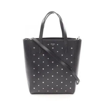 Pre-owned Jimmy Choo Black Leather Tote Bag ()