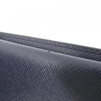 Pre-owned Jimmy Choo Navy Leather Wallet (bi-fold) () In Blue