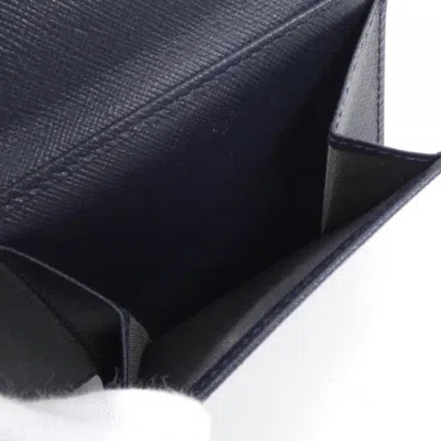 Pre-owned Jimmy Choo Navy Leather Wallet (bi-fold) () In Blue