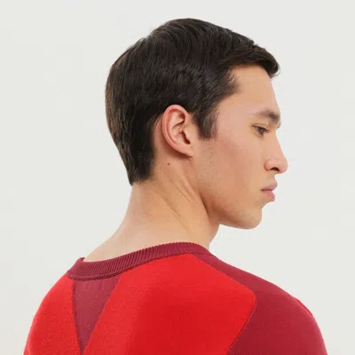 1989 Studio Block Crew Neck Sweater In Red