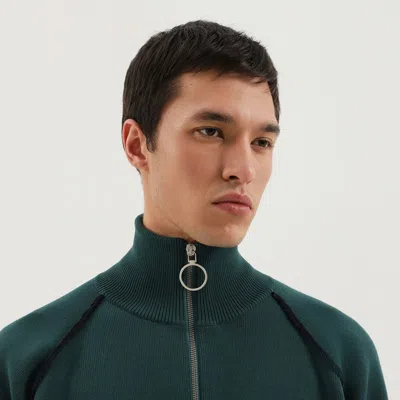 1989 Studio High Collar Raglan Sweater In Green