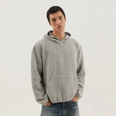 1989 Studio Knitted Hoodie With Hood And Kangaroo Pocket In Gray