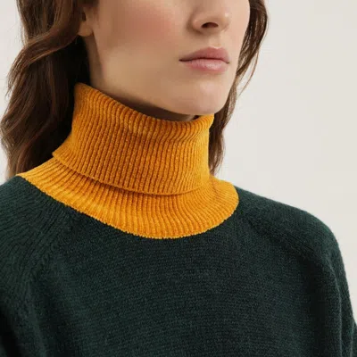 1989 Studio Block Design Turtleneck Sweater In Green