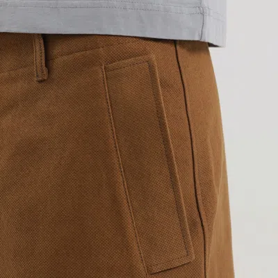 1989 Studio Elasticated Cuffs Side Pockets Belt Loops Trousers In Brown