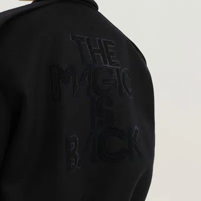 1989 Studio Wool Bomber With Embroidered Back And Pockets In Black