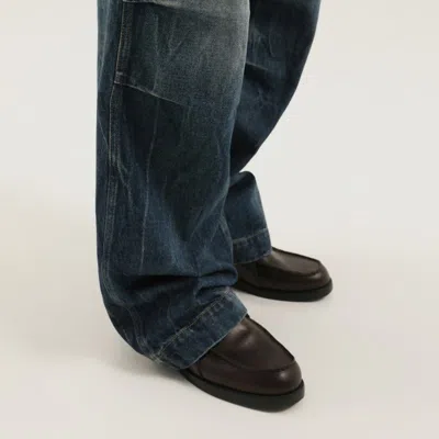 1989 Studio Aged Mastiff Denim Trousers In Blue