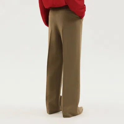 1989 Studio Straight Leg Wool Pants In Brown