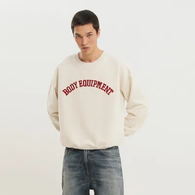 1989 Studio Crew Neck Embroidered Text Long Sleeves In Neutral