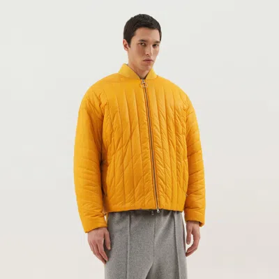 1989 Studio Quilted Down Jacket Long Sleeves In Yellow