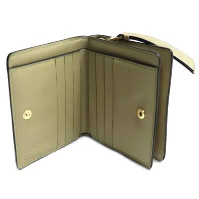 Pre-owned Loewe Green Leather Wallet (bi-fold) ()
