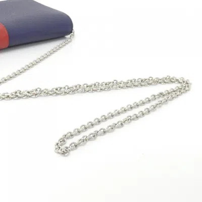 Pre-owned Loewe Navy Red Color Leather Chain/shoulder Wallet ()
