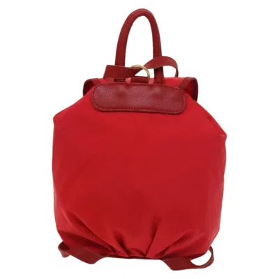 Pre-owned Loewe Red Nylon Backpack Bag ()