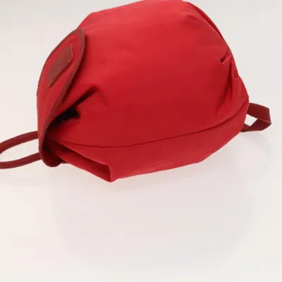 Pre-owned Loewe Red Nylon Backpack Bag ()
