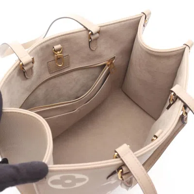 Pre-owned Louis Vuitton Beige Ivory Monogram Empreinte Tote Bag ()