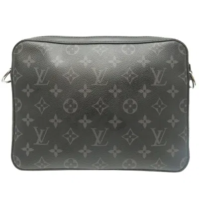 Pre-owned Louis Vuitton Black Gray Monogram Eclipse Monogram Eclipse Monogram Reverse Pouch Shoulder Bag (pre-