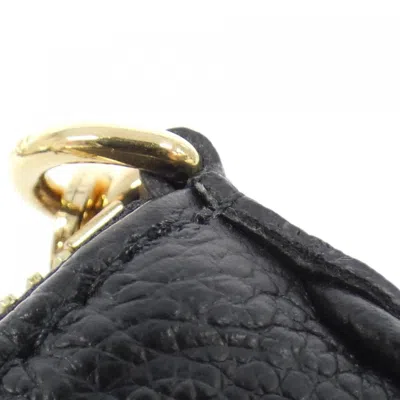 Pre-owned Louis Vuitton Black Leather Pouch Shoulder Bag ()