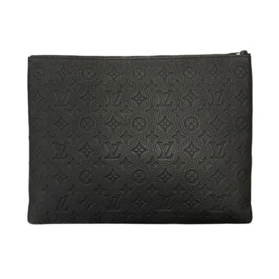 Pre-owned Louis Vuitton Black Monogram Orange Monogram Clutch Bag ()