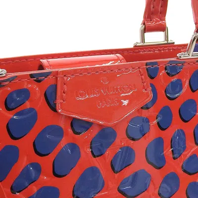 Pre-owned Louis Vuitton Blue Red Color Vernis Leather Tote Bag ()