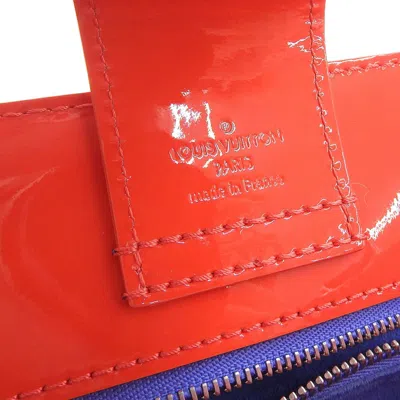 Pre-owned Louis Vuitton Blue Red Color Vernis Leather Tote Bag ()