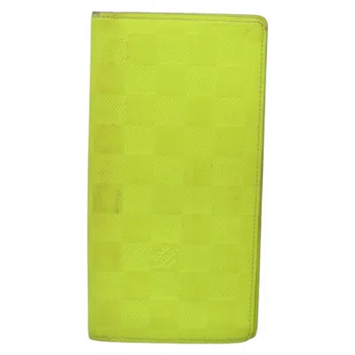 Pre-owned Louis Vuitton Brazza Green Leather Wallet  ()