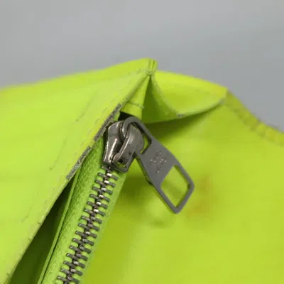 Pre-owned Louis Vuitton Brazza Green Leather Wallet  ()