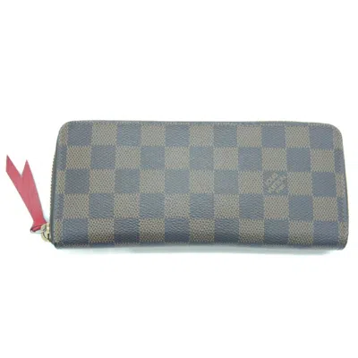 Pre-owned Louis Vuitton Brown Cerise Damier Canvas Long Wallet (bi-fold) () In Multi