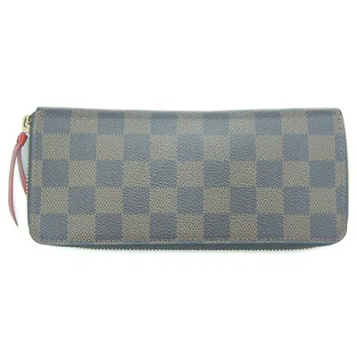 Pre-owned Louis Vuitton Brown Cerise Damier Canvas Long Wallet (bi-fold) () In Multi