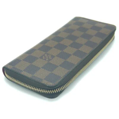 Pre-owned Louis Vuitton Brown Cerise Damier Canvas Long Wallet (bi-fold) () In Multi