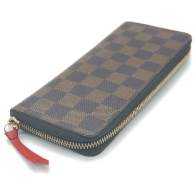 Pre-owned Louis Vuitton Brown Cerise Damier Canvas Long Wallet (bi-fold) () In Multi