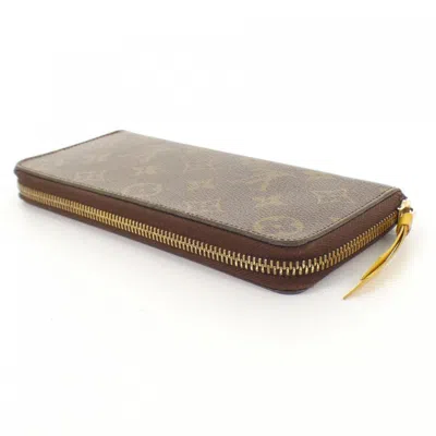 Pre-owned Louis Vuitton Brown Marron Coated Canvas Long Wallet (bi-fold) ()